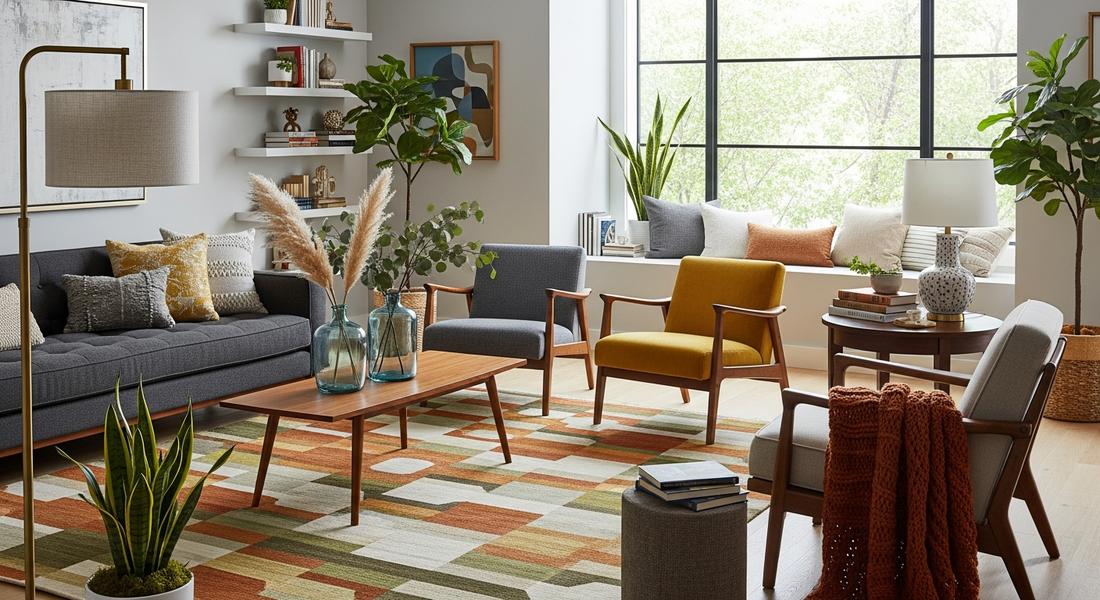 Farbtrends im Wohnzimmerdesign: Eine historische Perspektive