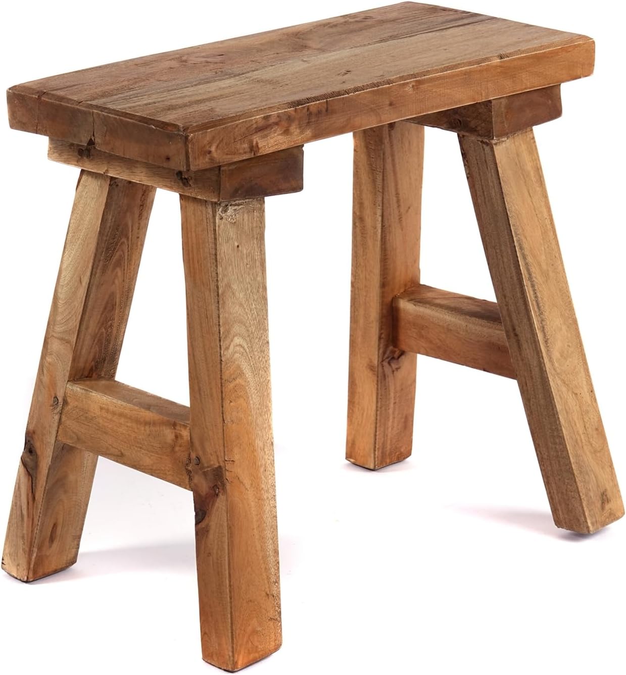 Hocker mit Rechteckiger Sitzplatte und Gekreuztem Untergestell