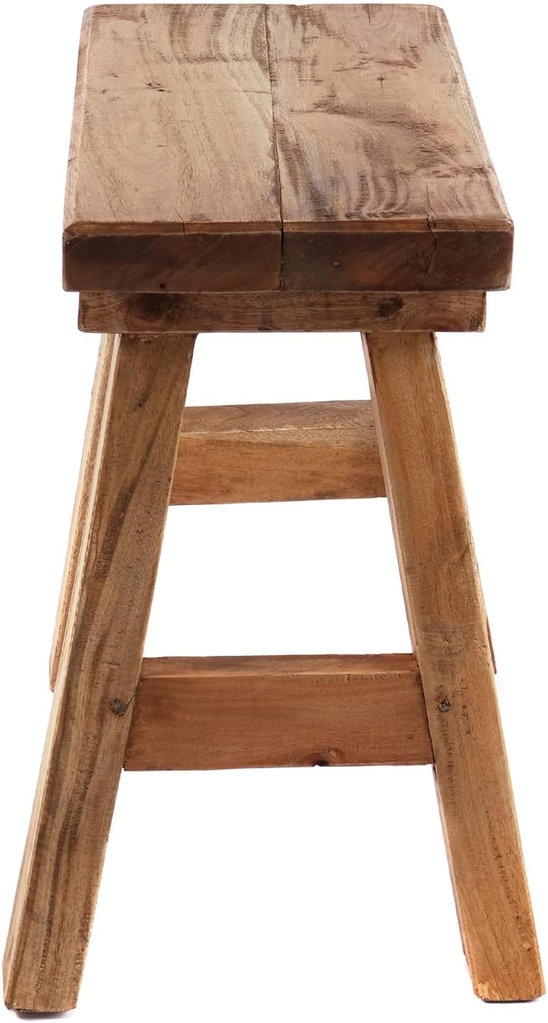 Hocker mit Rechteckiger Sitzplatte und Gekreuztem Untergestell