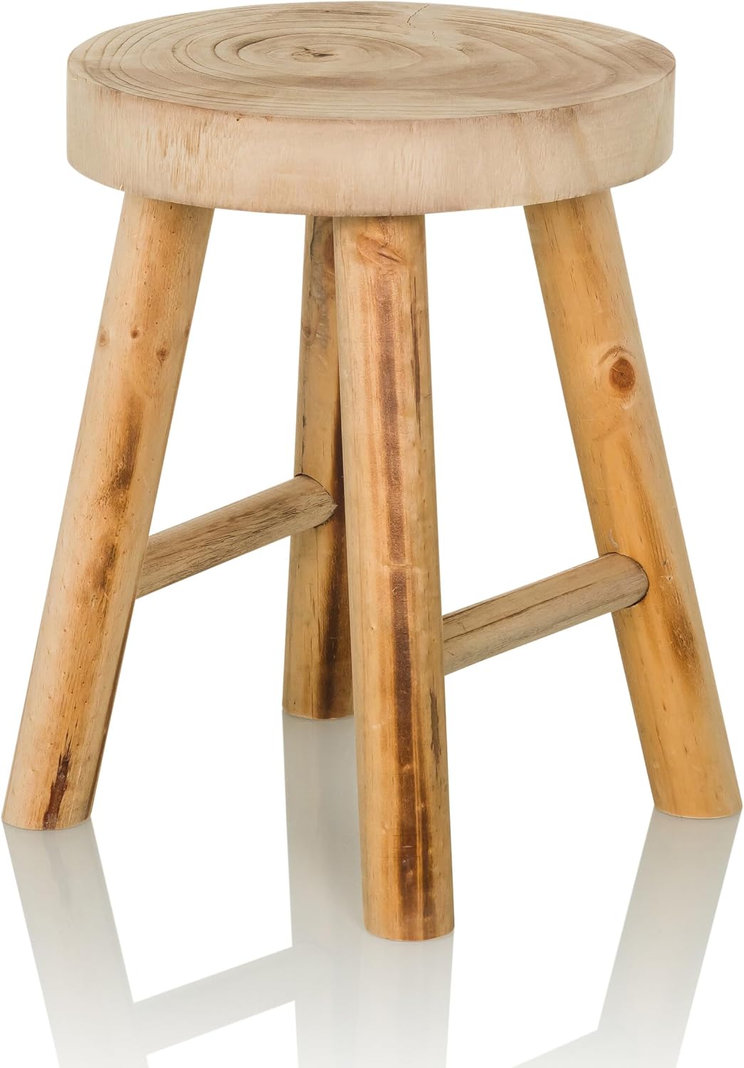 Hocker mit Runder Sitzplatte und Drei Rundbeinen